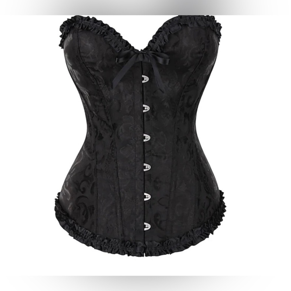 NWOT, Women’s Black Corset/Front Clips, Back Ties, small/Black Tutu, S/M, C11